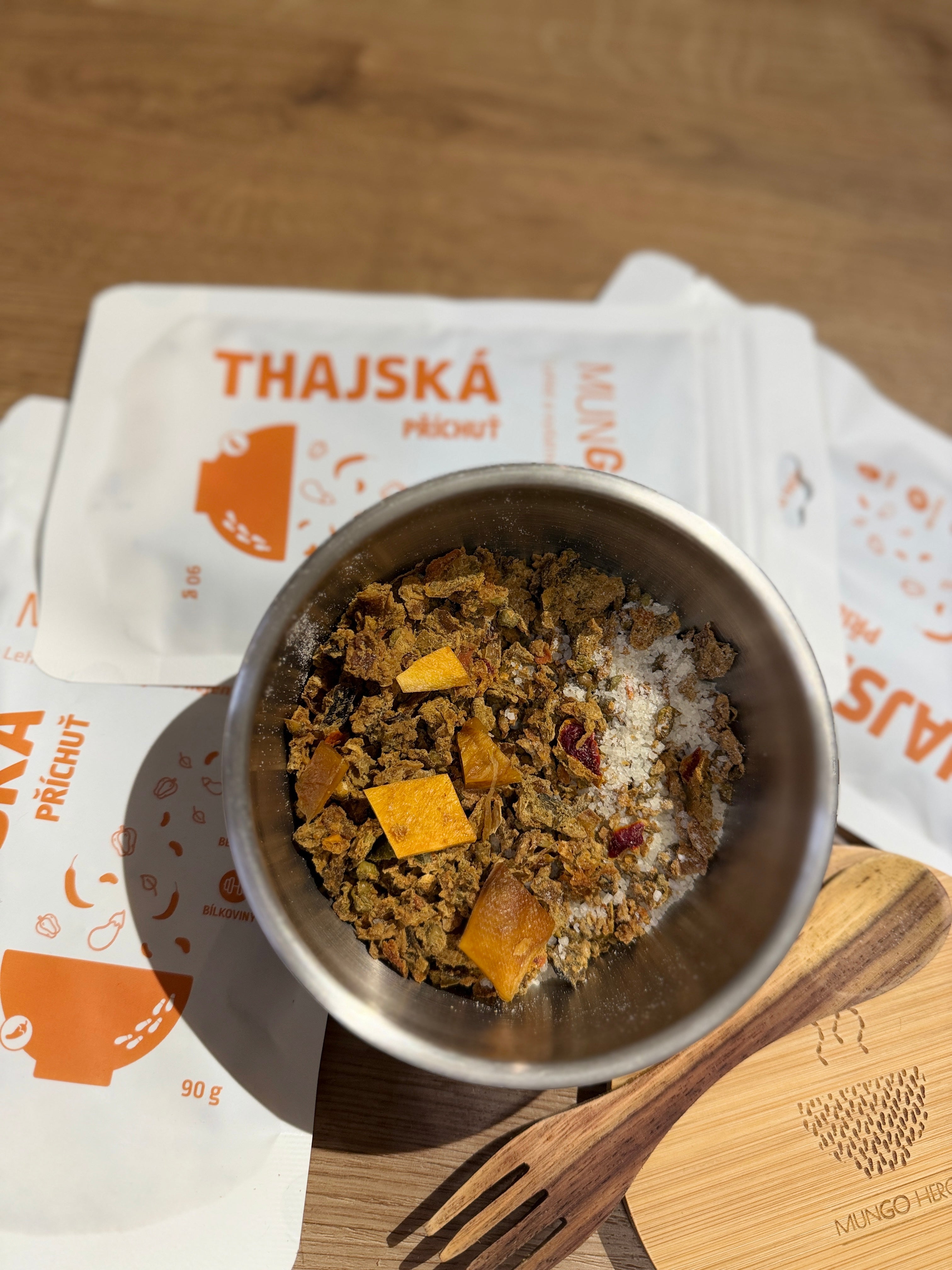 Thajská - mungo s rýží, kokosovou smetanou a tofu